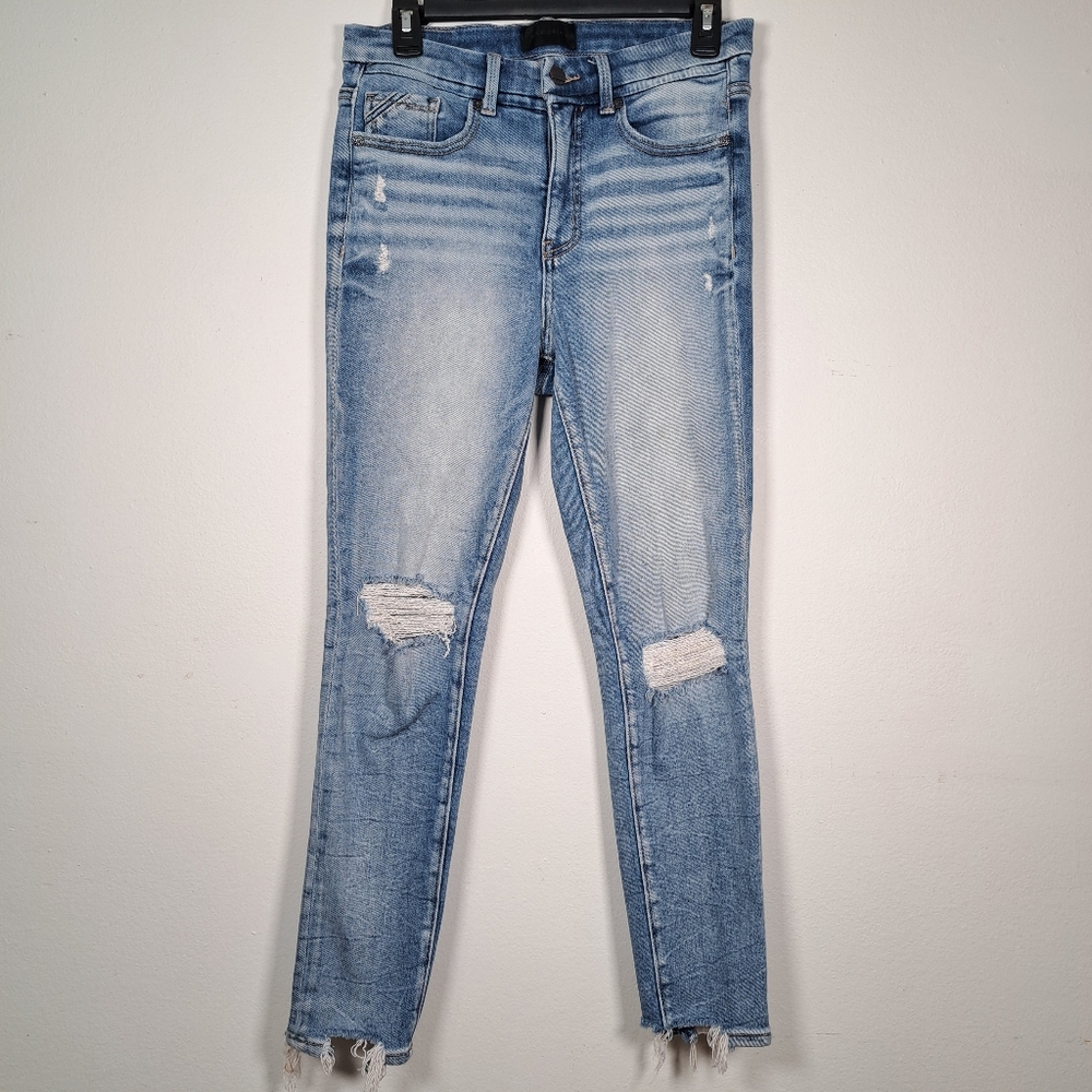 Buckle Black Fit No. 75 Jean Sz 26 X 27 Distressed Color Huston Stretch Shaping